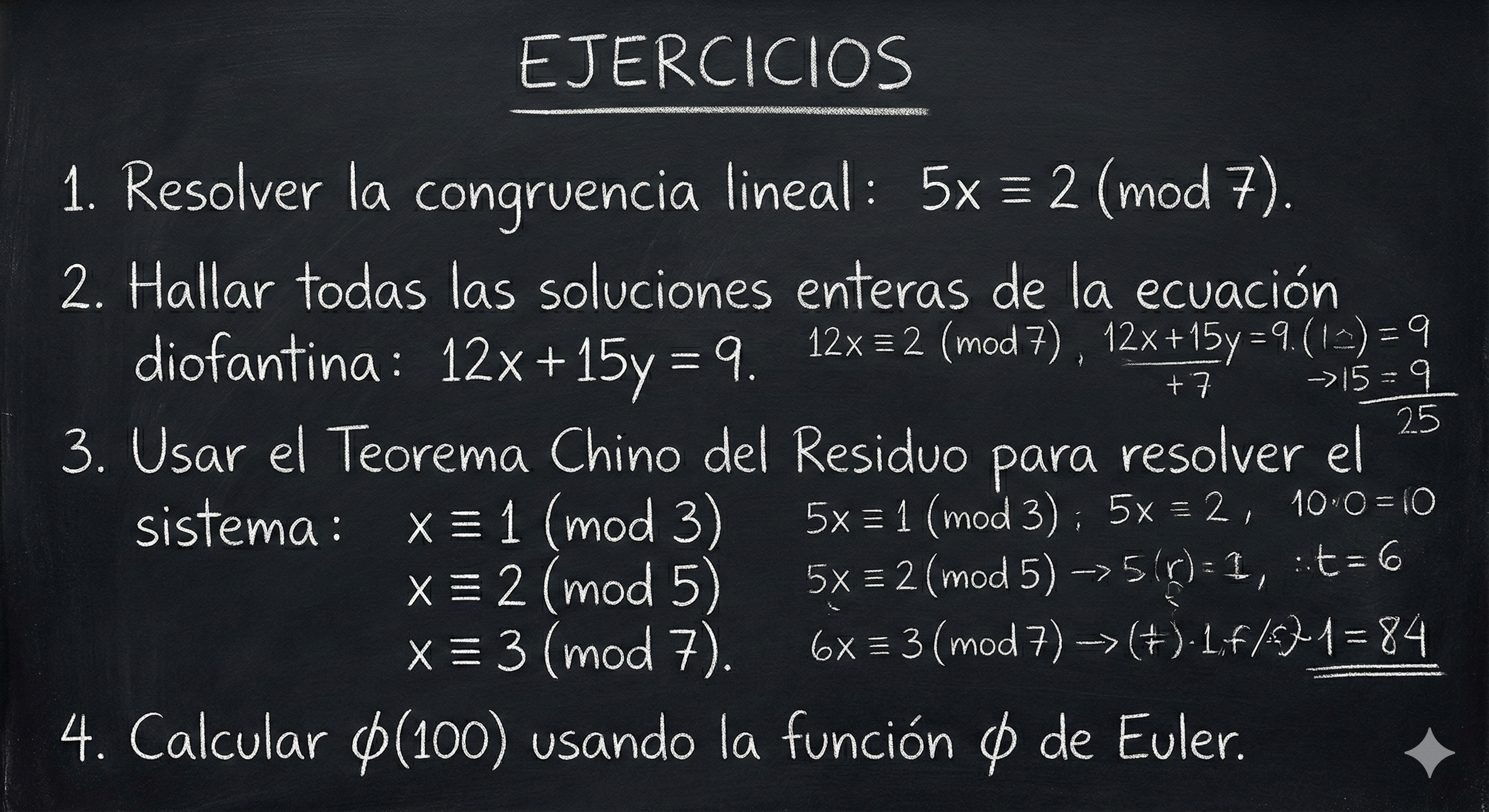 Number Theory I exam preview